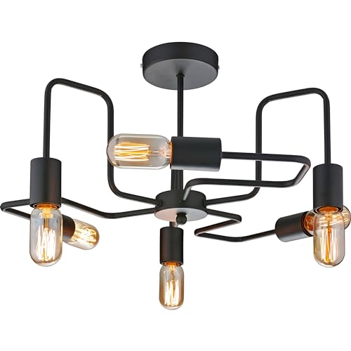 Home-Neat Plafon Sputnik Moderno, Lámpara de Techo de 6 luces para dormitorio, comedor, cocina, oficina