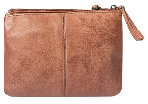 Image of RUSTIC TOWN Leather Sling Bag for Women - Washed Leather Crossbody Bag Wristlet Clutch, Vintage Travel Shoulder Purse Handbags for Ladies
