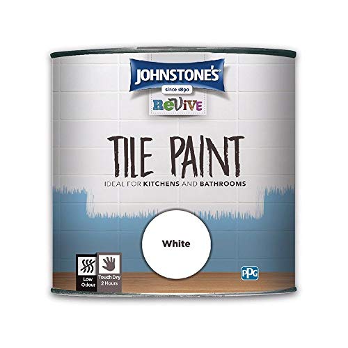 Johnstones Revive - Tile Paint - White - Upcycling Paint - Gloss Finish 750 ml