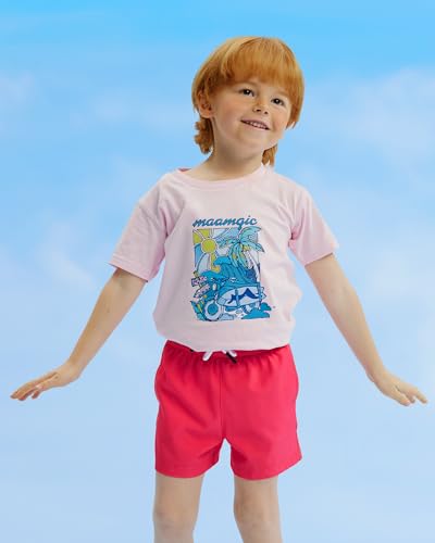 Image of maamgic Boys Swim Trunks with Compression Liner Quick Dry Swim Shorts Anti-Chafe Boy Bathing Suit