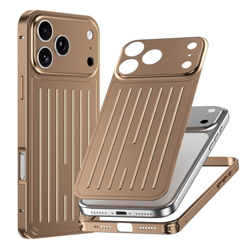 Coque iPhone 17 Pro Max en métal Desertgold élégante et robuste