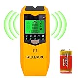 KUUAUX Stud Finder Wall Scanner, 5 in 1 Stud Detector with Smart Microprocessor Chip and HD LCD Display, Beam Finders for Center and Edge of Wood, AC Wire, Joist, Metal and Pipe, Tool Gifts for Men