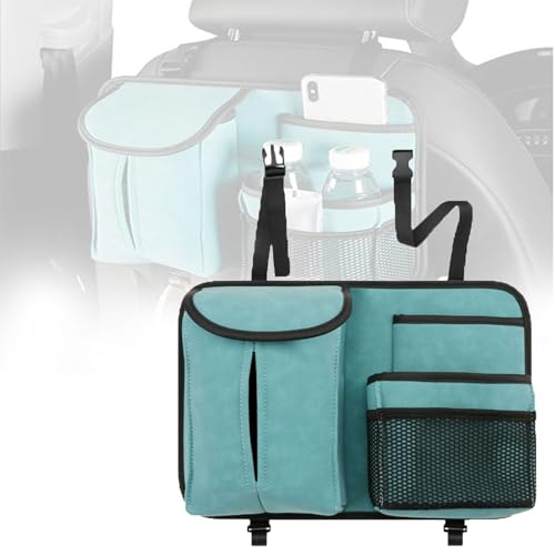 車用シートバックポケット に適合する レクサス RX NX LBX UX LX GX 後部座席収納 多機能 車用収納ポケット シートバックティッシュケース ドリンクホルダー 汚れ防止 取付簡単 汎用(ブルー)