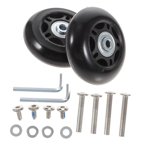 EXAOMBLE スーツケース交換用トロリーキャスター 高耐荷重ラバー素材 静音設計 転 スムーズ移動 行李箱修理アクセサリー