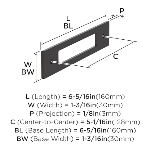 Image of Amerock Medora 5-1 /16 inch Oil-Rubbed Bronze Backplate