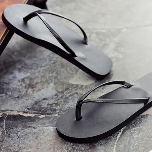 Slim Flip Flops for Women and Men, Shower Flat Sandals for Summer Bathroom Beach Pool, Ultra Lightweight Basic Thongs Rubber Soft Slide Slip-on Shoes3