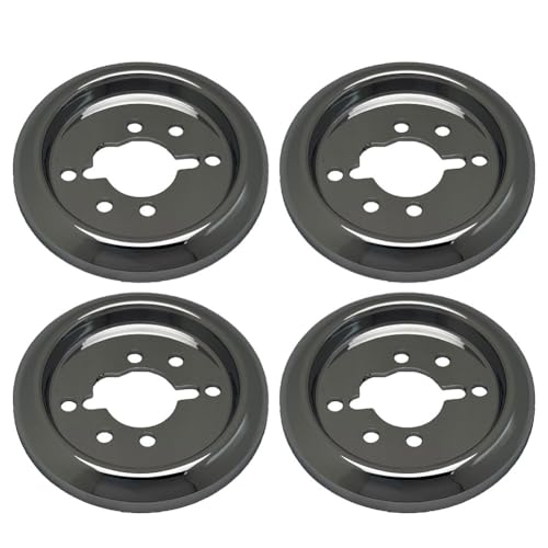 Gettimore Pomo de repuesto para estufa de gas y horno de 48 mm, plástico resistente a altas temperaturas con núcleo plano de 8 mm, juego de 4 pomos y bases para parrilla de barbacoa y