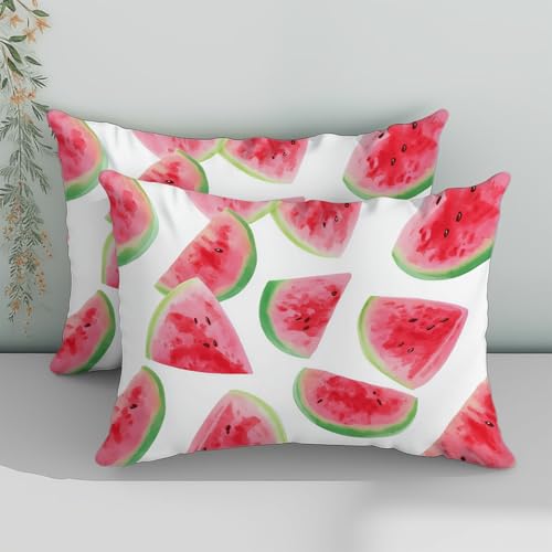 Housse de couette aquarelle pastèque rose en microfibre douce texturée - 6
