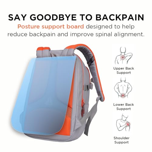 Image of Ergo43 RS Ergonomic School Bag | Posture & Spine Support, Breathable AirFlowX Mesh, Tear-Resistant Ripstop Material | Lightweight 34L Daily School Backpack