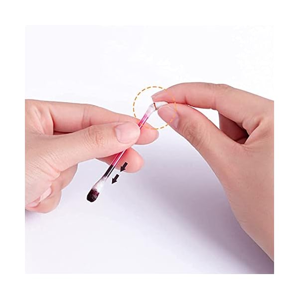 Rednow 20pcs Tattoo Lipstick Cotton Swab, Durable Waterproof Non-Stick Tattoo Lipstick, Portable Lip Tint (Four colors mixed)