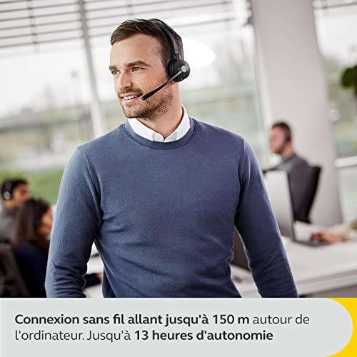 Jabra Engage 55 – Micro-casque stéréo sans fil avec adaptateur DECT USB-C Link 400, Microphone à réduction de bruit, Longue portée, Protection auditive -Certifié Google Meet/Zoom, Compatible UC – Noir - Les Beatles, Paul McCartney, John Lennon, RIngo Starr, George Harrison Jabra Engage 55 - Micro-casque stéréo sans fil avec adaptateur DECT USB-C Link 400, Microphone à réduction de bruit, Longue portée, Protection auditive -Certifié Google Meet/Zoom, Compatible UC - Noir – Image 4