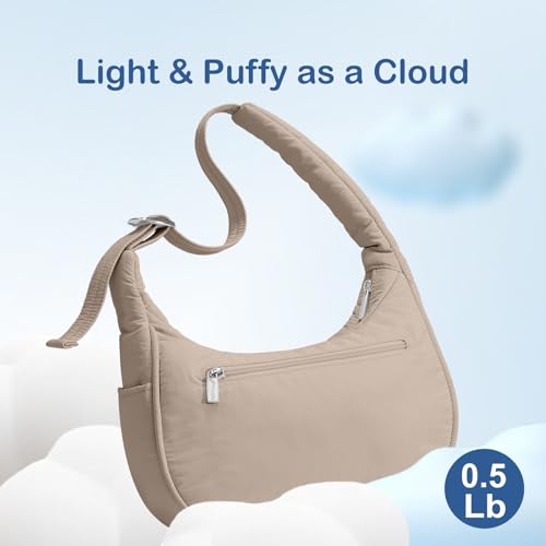 TOPDesign Puffer Shoulder Bag for Women, Ultra Lightweight Hobo Tote Handbag, Mini Clutch Purse with Zipper, Adjustable Strap - Image 5