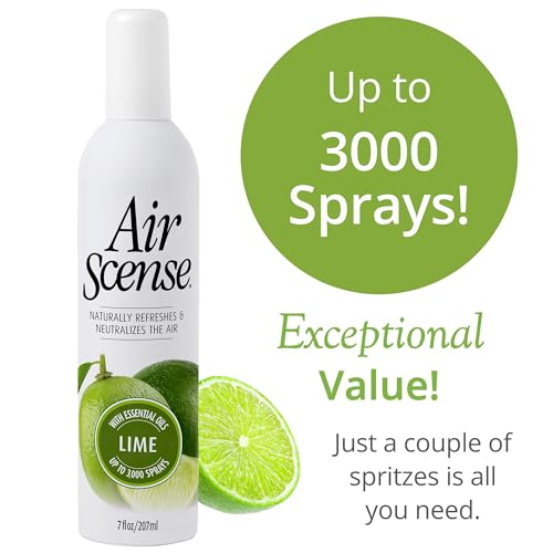 Image of Air Scense Lime Natural Air Freshener, Room Spray, 7 fl oz | Made with essential oils | Neutralizes odors, not just masks them | No synthetic fragrances