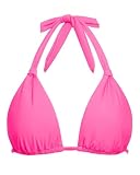 Women Triangle Bikini Top Only 2025 String Halter Sexy Swimsuit Bathing Suit Top Pink