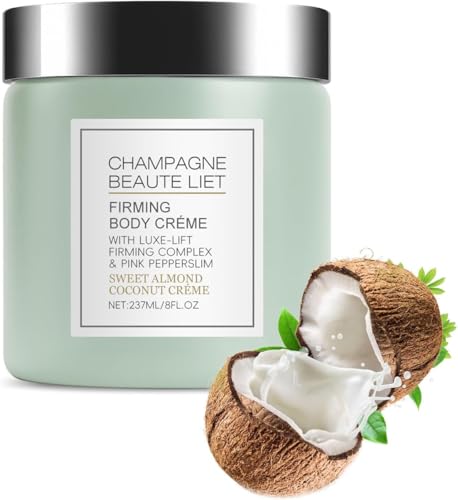 Crema Corporal Para Levantar El Champán, Estiramiento Corporal Antienvejecimiento, Apriete La Iluminación Para La Piel Flácida Y Espeluznante Seca, Suavizando Los Humectantes Hidratantes (Coco)