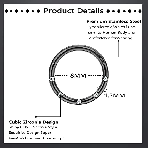 Jstyle 16 Gauge Cartilage Earrings for Women Hypoallergenic Surgical Stainless Steel Earring Sets for Multiple Piercing Daith Conch Tragus Helix Piercing Jewelry3