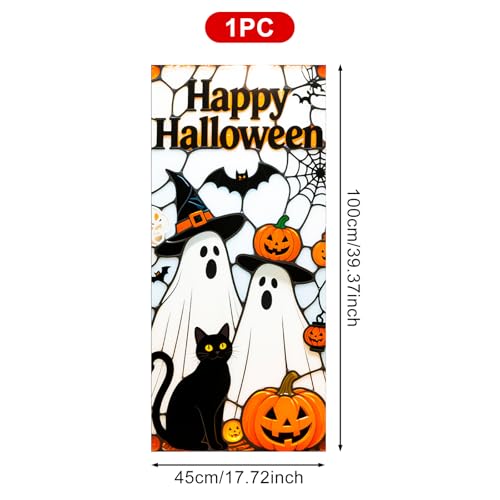 HOMETITUTE Vinilo Decorativo para Ventana Halloween 17.7x39.3 pulg miniatura 3