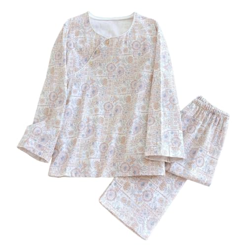 Pantalon de pyjama deux pièces en coton pour stopper la chaleur nocturne