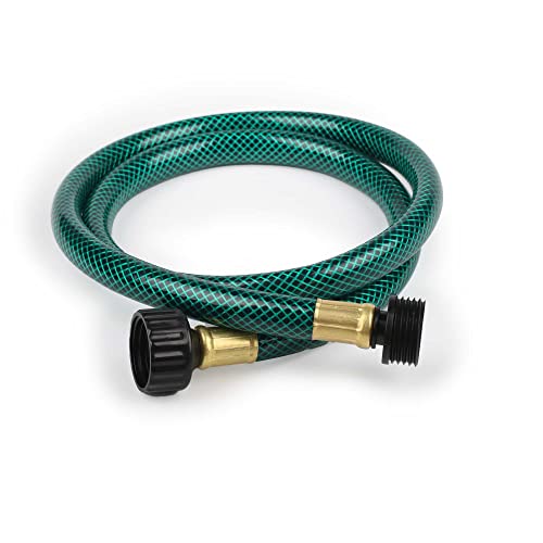 3FT PVC Flexible Connector Leader: 1/2' Short Garden Hose Female and Male Fittings for Faucet Extension Hose Reels RV Filters Sprinklers and Drip Irrigation