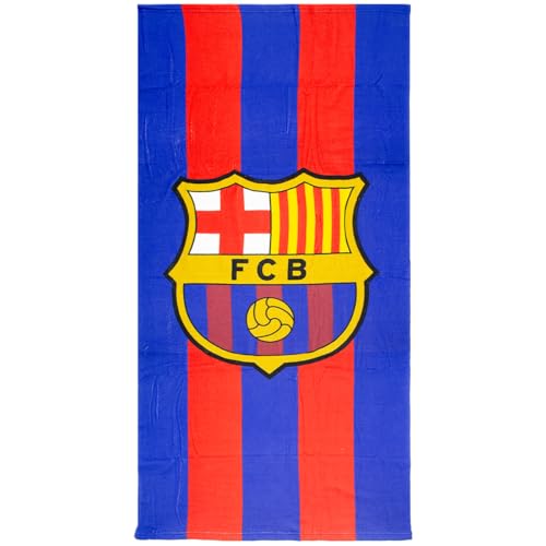 ms móvil shop Serviette de bain FC Barcelone 100 % coton, 70 x 140 cm, Blaugrana Blaugrana, blaugrana, produit officiel