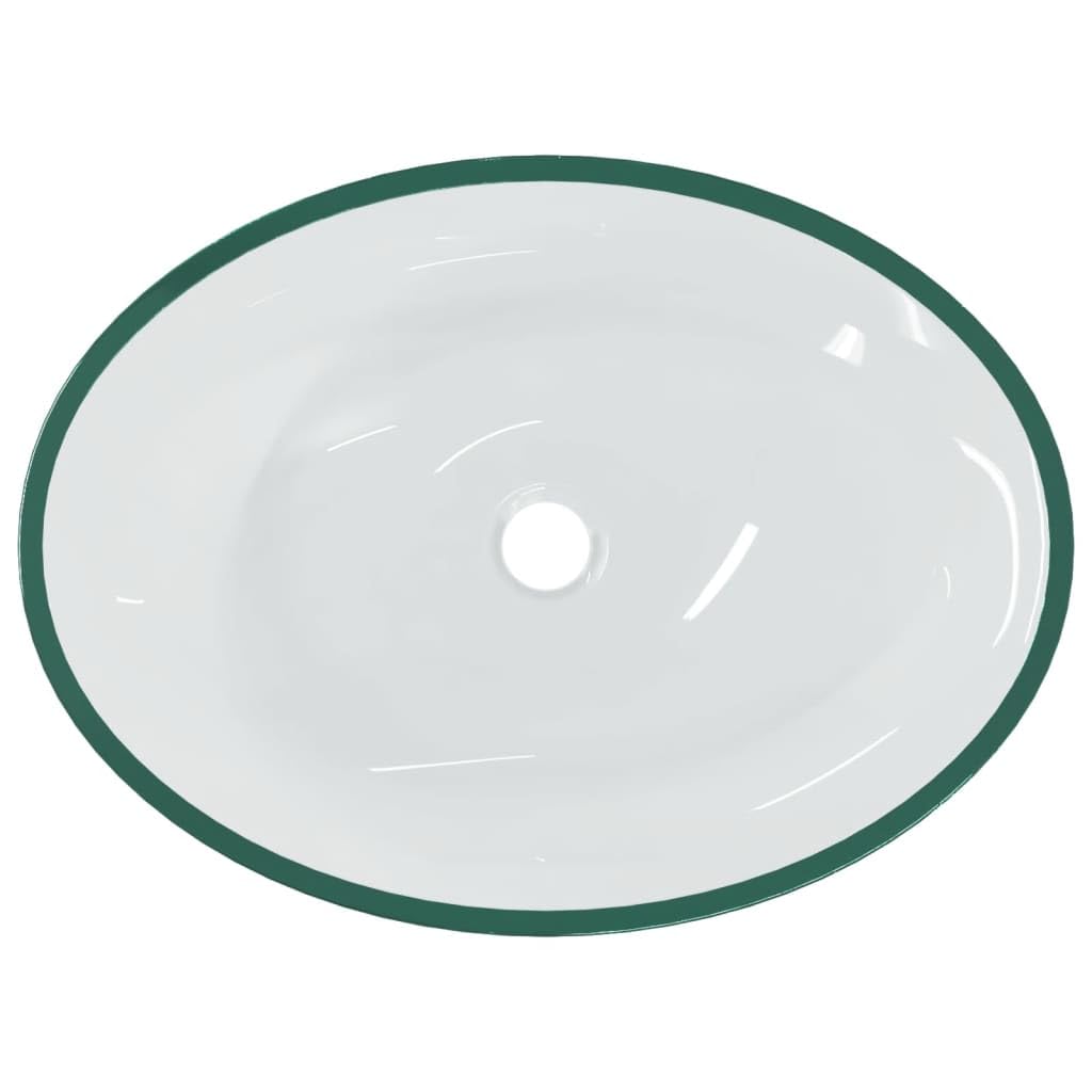 Lavabo de cristal transparente de 50 x 37 x 14 cm sobre el mostrador con orificio de drenaje de 4,5 cm para baño