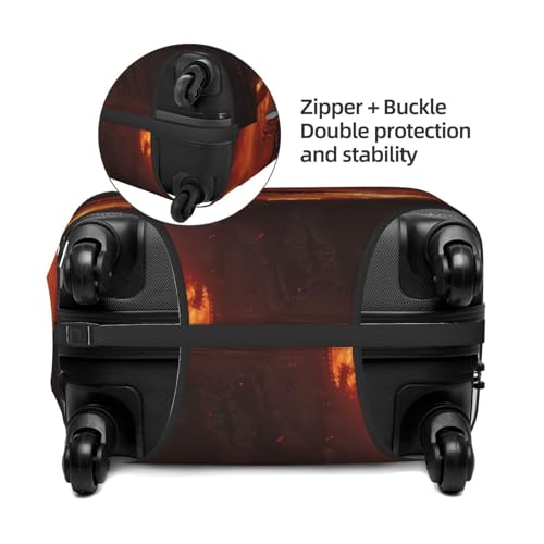 Luggage Cover - Fiery Dragons Castle Attack Suitcase Cover, Suitcase Covers for Luggage3