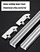 Display Cabinet Sliding Track - Dual Channel Aluminum Rails for 5-8mm Acrylic/Glass Doors, Mountain Groove Guide with Anti-Jump Rollers​(67in/170cm)