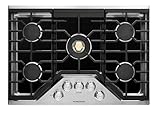 FireFly Home CookTop Protector for General Electric GE Monogram Gas CookTop, Custom Fit Ultra Thin Reusable Burner Splatter Spill Guard Protective Cover Liner - ZGU36RSLSS