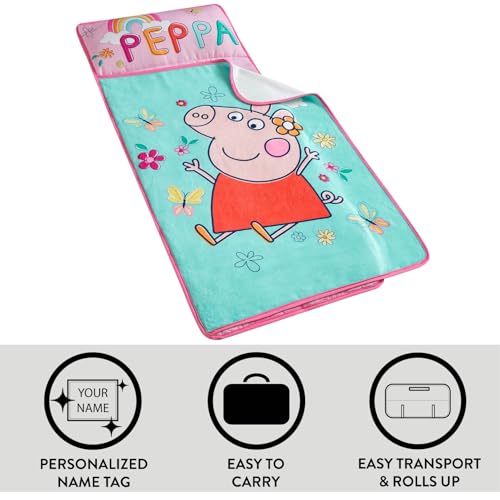 Image of Super Soft Plush Toddler Quilted Nap Mat with Built in Blanket and Pillow