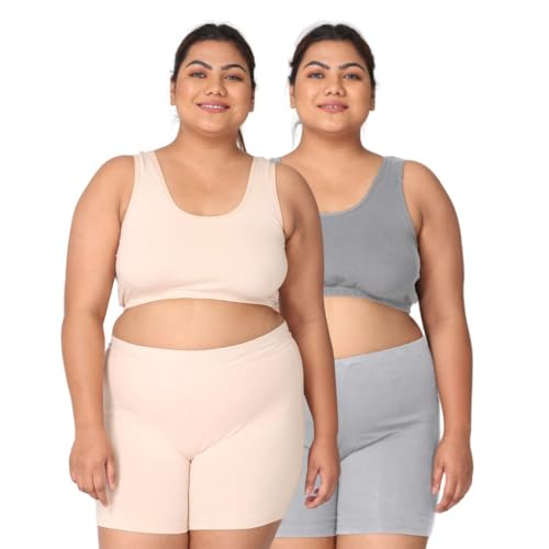 Image of Adira | Plus Size Sleeping Bra for Women | Plus Size Bra | Slip On Bras to Wear at Home | Comfortable Bra | Wirefree & High Coverage | Sleep Support | Avoids Stretch Marks | Pack of 2