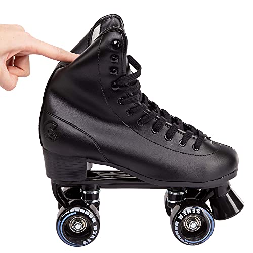 C Seven C7Skates Quad Roller Skates | Retro Design (Black, Youth 1) #TOP6