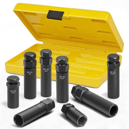 MIKKUPPA 8PCS Spline Lug Nuts Socket Set