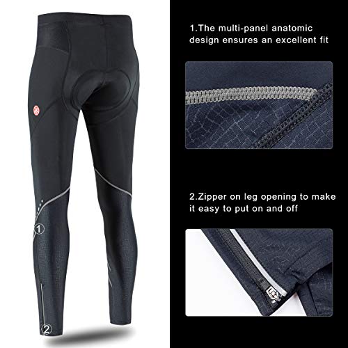 EKMOMENT Women\'s Bike Cycling Tight Pants 3D Foam Padded Bicycle Pants Breathable and Dry (Grey, X-Small) - Thumbnail 2