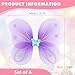 kilofly 6 Sets Angel Butterfly Wings Fairy Wands Princess Dress Up Costume