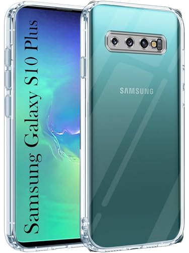 Image of Jkobi Back Cover for Samsung Galaxy S10 Plus (Silicone Clear Shockproof Case with Camera Protection | Flexible and Soft | Transparent)