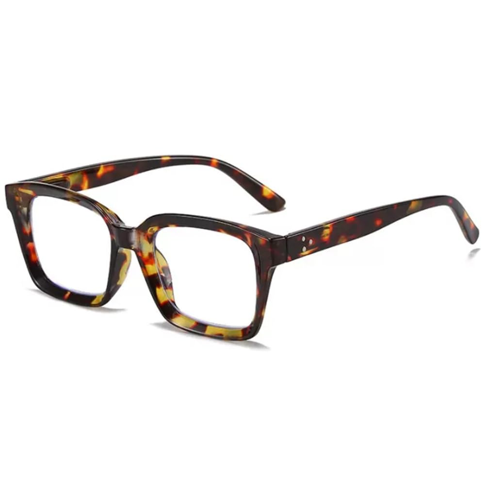 NILZA Oversized Square Eyeglasses Computer Reading Glasses For Men Women Readers Large Frame Computer Glasses Oprah Style (Color : Tortoiseshell, Size : +1.50)
