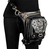 レッグポーチ ヒップバッグショルダーバッグ スチームパンク ドロップ レッグ アーム ショルダーバッグ ヒップベルト付き パンク