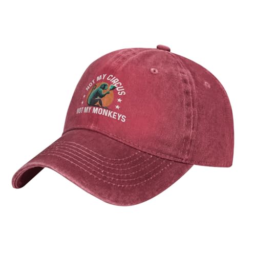 Gorra unisex roja con diseño gráfico miniatura 2