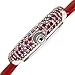Burgi Swarovski Colored Crystal Watch - A Genuine Diamond Marker on a Slim Leather Strap Elegant Women's Wristwatch - Mothers Day Gift -BUR227RD (Red)