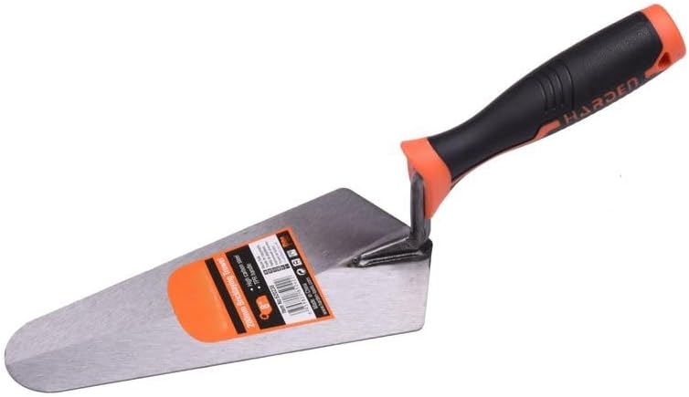 Edward Tools Paleta de colocación de ladrillos de 6 pulgadas - Paleta de ladrillo de calibre de acero de alto carbono para colocar mortero entre