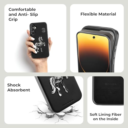 PULOKA Horse Embroidery Samsung S24 Case Black - Image 5
