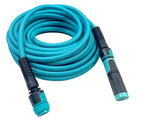 Manguera Aqua Control DuraLite de 15 metros, con lanza de riego de 3 formas.