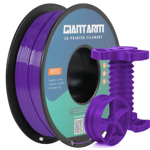 Image of GIANTARM PETG Filament 1.75, 3D Printer Filament PETG 1kg(2.2lb), Toughness Enhanced, Dimensional Accuracy + /-0.02mm, Vacuum Package (Purple)