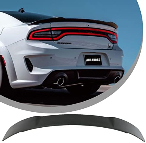 Auraroad Rear Spoiler Compatible with Dodge Charger 2011-2022 RT SXT SRT,Hellcat Style Rear Trunk Ducktail Lip Wing (Matte Black)
