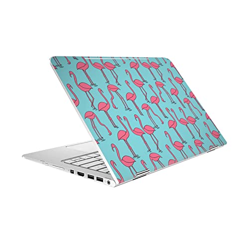 Idée cadeau originale sticker HP Spectre Pro X360 G2 motif oiseaux flamant rose Andrea Lauren