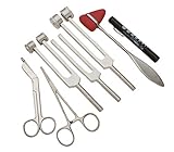 Set of 7 pcs Diagnostic Set - Taylor Hammer, Pupil Gauge Penlight, Lister Bandage Scissors 5.5',...