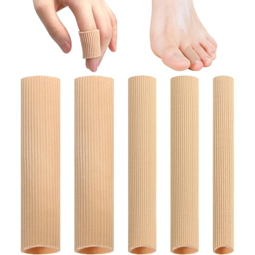 Soodyoow Protector Dedos Pie, 5 Piezas Protector Dedos Pie de Silicona Cortables, 15cm 3 Tamaños Tubos de Silicona para Los Dedos, para Callos Ampollas Callosidades Dedos de Pies y Manos