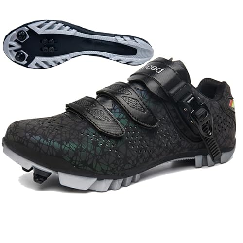 Surwin Zapatillas Ciclismo con 2 Tacos, Zapatillas MTB Hombre Antideslizantes Deportivas Hombre Zapatos Bicicleta de Montaña Respirable, Zapatos Ciclismo Carretera Hebilla Ajustable (Negro,43) Surwin Zapatillas Ciclismo con 2 Tacos, Zapatillas MTB Hombre Antideslizantes Deportivas Hombre Zapatos Bicicleta de Montaña Respirable, Zapatos Ciclismo Carretera Hebilla Ajustable (Negro,43)