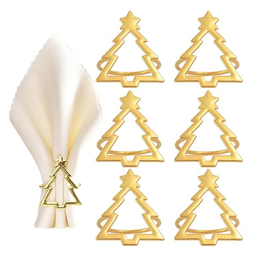 yuchdzexu Servilleteros de Navidad, decoración de mesa de árbol de Navidad, servilleteros de vacaciones, para animadores domésticos, cenas, diseñadores, decoradores de temporada, restaurantes