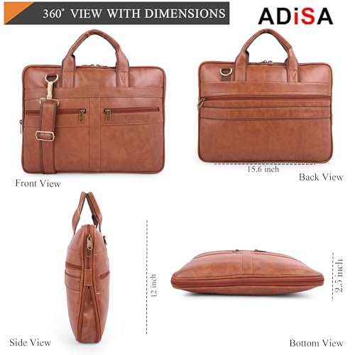 Image of ADISA Laptop Messenger Office Bag Briefcase for Work for Men